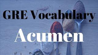 GRE Vocab #6: Acumen | Verbal Reasoning | Alice Chen #Shorts