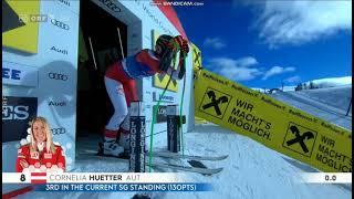 Cornelia Hütter gewinnt Super G Zauchensee 2024(ORF)