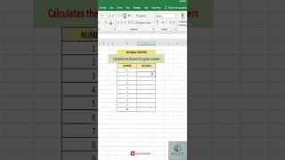 "How to Use the FACT Formula in Excel | Quick Tutorial " #excel#ExcelTip#FACTFormula#ExcelShortcut