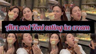 Alex and Toni Gonzaga eating gelato ice cream