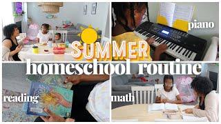 SUMMER HOMESCHOOL DAY IN THE LIFE// BALANCING WORK AND PLAY OVER THE SUMMER//YEAR- ROUND HOMESCHOOL