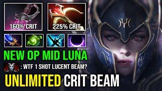 NEW IMBA MID LUNA 1 Shot Lucent Beam Unlimited Crit Khanda + Refresher 100% Deleted ALL Dota 2