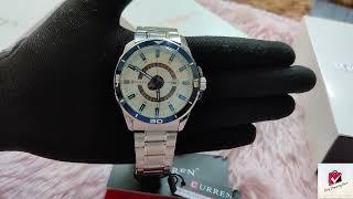 CURREN 8359 Silver Color Watch || Easy Shopping Zone || Bangla Watch Unboxing ||