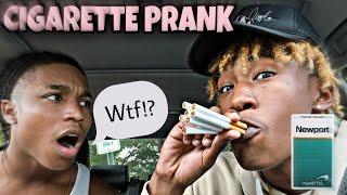 I SMOKE CIGARETTES PRANK ON @RockstarJus (HOTBOX CHALLENGE)