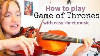 How to play Game of Thrones (Easy Version) | Beginners Song | Violin Tutorial (Close up)