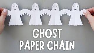 How to Make a Ghost Paper Chain | Easy Halloween Crafts