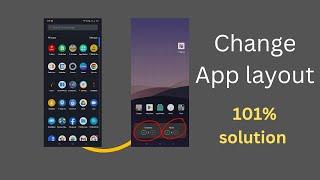 Change app layout row and column number android mobile phone home screen