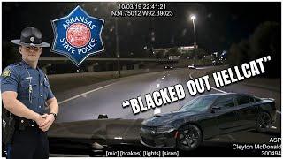 "BLACKED OUT" Hellcat Charger goes GHOST MODE & leaves ASP behind | Perfect Police Chase