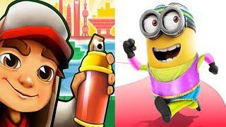 Subway Surfers Shanghai VS Despicable Me Minion Rush Android iPad iOS Gameplay HD