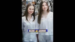 crown princess with her sister visit to #science #laboratory #princess #leonor #crownprincessmary