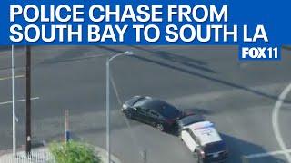 Police chase from South Bay to South LA  | FOX 11 LA