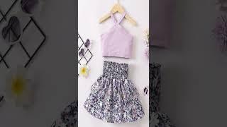 Kids girls short skirt and top(241)