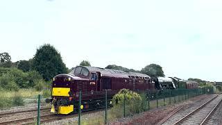 Flying Scotsman arriving at Locomotion for 2024 Summer Festival