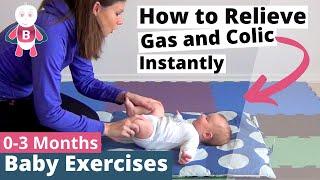 One way to Relieve Gas and Colic In Babies and Infants  0-3 Months  Baby Exercises & Activities