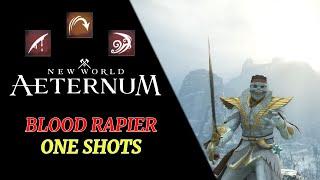 3 Minutes of Blood Rapier ONE SHOTS🩸| New World Aeternum 