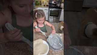 Just wanted to share this, my daughter making tortillas for first time #cooking  #homemadetortillas