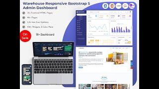 Warehouse logistics Dashboard UI Kit Responsive Bootstrap 5 Admin Template Web App