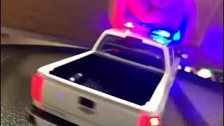 Chevy Silverado with police lights installed 1/24 scale