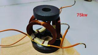 How to turn 2000 turn copper coil into 240v free energy generator