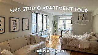 FURNISHED NYC STUDIO APARTMENT TOUR | Inside + Rent