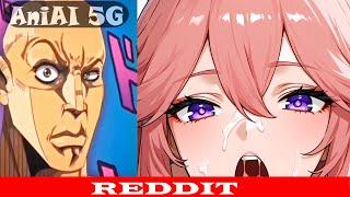 Yae Miko Genshin Impact vs Reddit (the rock reaction meme) Anime vs Redditarts