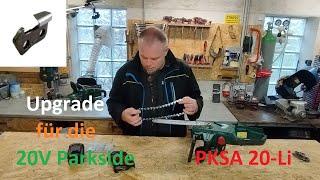 Vollmeißelkette - Upgrade für die Parkside 20V PKSA 20-Li Akku Kettensäge. Wieviel Leistung bringts?