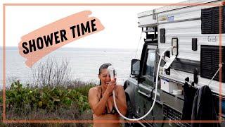 Overland Advice. Keeping it Clean on the road. Showers, how we do it. GrizzlyNbear Overland