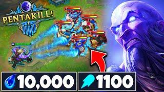 The absolute BEST Ryze game you will ever witness... (10,000 Mana, 1100 AP, PENTA KILL!)