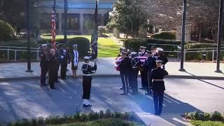 "Hail to the Chief" & "America the Beautiful" - Jimmy Carter's casket arrive in The Carter Center