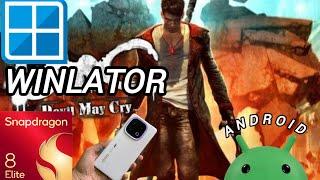 Winlator Snapdragon 8 Elite Devil May Cry Android Gameplay Test | IQOO 13 Winlator Test