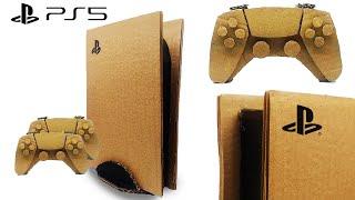 DIY: How To Make Sony PlayStation5 Console with Controller From Cardboard | Sony PS5 | CraftZilla