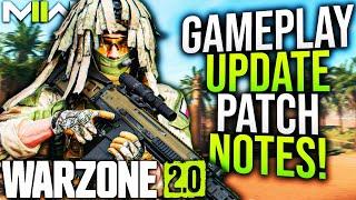 WARZONE 2: New GAMEPLAY UPDATE PATCH NOTES! (Modern Warfare 2 Update)