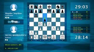 Chess Game Analysis: SILVIU BARBULESCU - Heyder Seyidov : 1-0 (By ChessFriends.com)