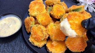 Crispy Parmesan Fried Zucchini Recipe!