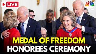 LIVE: Joe Biden Gives Hillary Clinton Highest Civilian Honour The Medal of Freedom | Messi | N18G