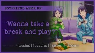 Gaming with your boyfriend (ASMR RP M4A)  [teasing] [cuddles] [kisses] [tickles]