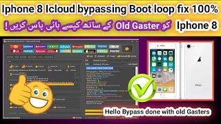 Iphone 8 icloud bypass boot loop problem fix with old gaster by unlock tool | 2023 | Part 2