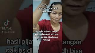 hasil pijat 1x tangan gak bs di angkat SDH bs di angkat