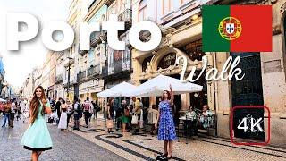 PORTO,  Portugal Walking Tour 4K  City Centre Walk