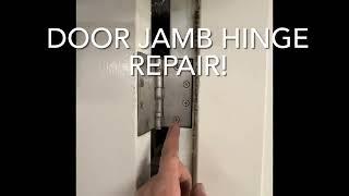 Metal door jamb hinge repair