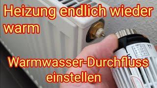 Heizung wird nicht warm? Heizkörper Durchfluss einstellen, Voreinstellbares  Thermostat-Ventil