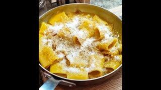 PACCHERI BACON POTATOES and SAFFRON