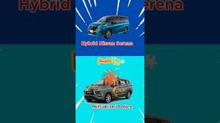 Matching Mitsubishi Police and hybrid Nissan Serena #shorts#puzzle