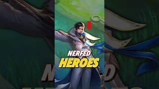 heroes that recently nerfed #mobilelegends #mlbb