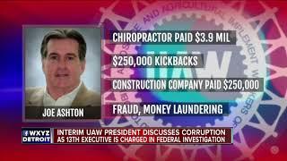 Interim UAW president discusses corruption as 13th executive is charged in federal investigation