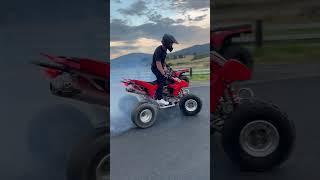 This thing has too much power  #honda #offroad #trx450r #drifting #burnout