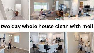 NEW WHOLE HOUSE CLEAN WITH ME!! // TWO DAY WHOLE HOUSE CLEAN // Jessica Tull