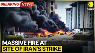 Israel-Iran War: Massive Fire, Plumes Of Smoke At Site Of Iran Missile Strike | World News | WION