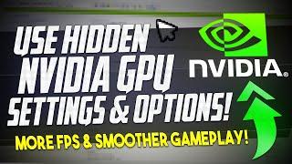  These HIDDEN Nvidia SETTINGS gain upto 25% MORE FPS & Lower INPUT latency! 