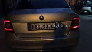 Skoda Rapid custom LED taillights by customlights.in